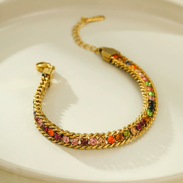 Stainless Steel And 18K Electroplated Women's Bracelet
