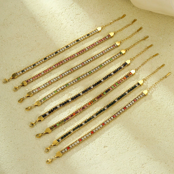 Stainless Steel And 18K Electroplated Women's Bracelet