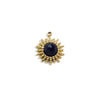 Stainless Steel And Natural Stone Jewelry Accessories Round Pendant With 14K Gold Electroplated Colorpreserving For Diy Necklace And Bracelet