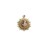 Stainless Steel And Natural Stone Jewelry Accessories Round Pendant With 14K Gold Electroplated Colorpreserving For Diy Necklace And Bracelet