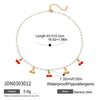 Stainless Steel And Pearl Necklace Titanium Steel Colorfree Light Luxury Cherry Design Clavicle Chain Electroplating