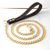 Stainless Steel And Pu Pet Dog Traction Rope For Training And Walking