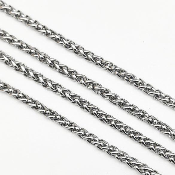 Stainless Steel And 925 Silver Keel Chain Flower Basket Chain Hanging Chain With Lobster Clasp Electroplated Titanium Steel Necklace