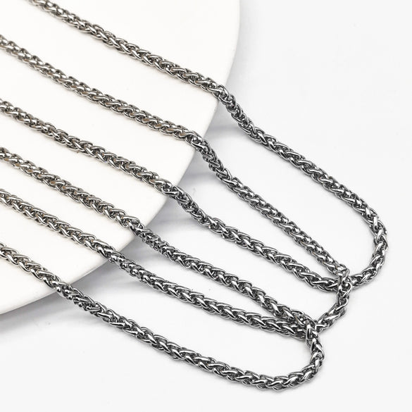 Stainless Steel And 925 Silver Keel Chain Flower Basket Chain Hanging Chain With Lobster Clasp Electroplated Titanium Steel Necklace