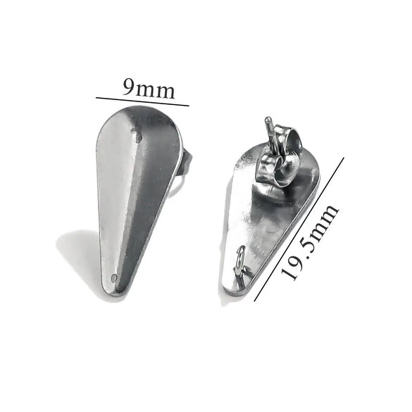 Stainless Steel And 925 Silver Round Electroplated Diy Handmade Earrings Accessories