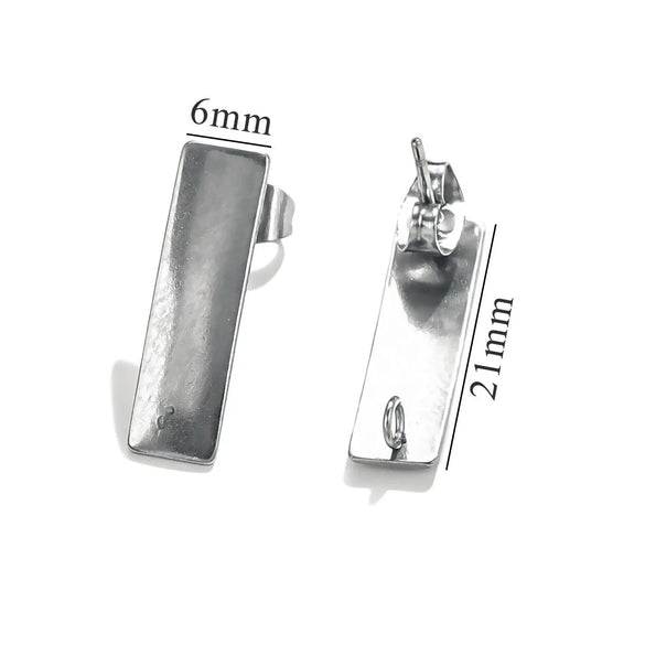 Stainless Steel And 925 Silver Round Electroplated Diy Handmade Earrings Accessories