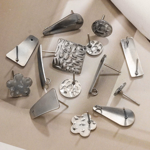 Stainless Steel And 925 Silver Round Electroplated Diy Handmade Earrings Accessories