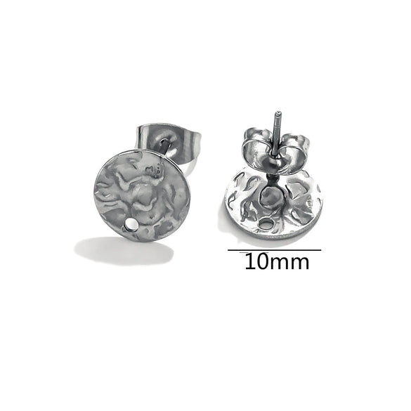 Stainless Steel And 925 Silver Round Electroplated Diy Handmade Earrings Accessories