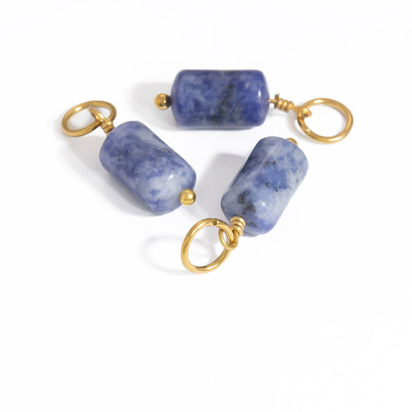 Stainless Steel And Stone Jewelry Accessories Handmade Oval Pattern Electroplated Necklace Bracelet Earrings Pendant