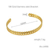 Stainless Steel And Titanium Geometric Retro Bracelet With Electroplating Treatment