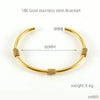 Stainless Steel And Titanium Geometric Retro Bracelet With Electroplating Treatment