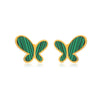 Stainless Steel And Titanium Steel Animal Pattern Jewelry Set With Electroplating For Women Butterfly Earrings And Necklace