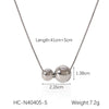 Stainless Steel And Titanium Steel Ball Chain Geometric Pattern Electroplated Women's Necklace