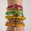 Stainless Steel And Titanium Steel Bracelet With Heart Shape Pendant Electroplating Light Luxury Style