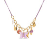Stainless Steel And Titanium Steel Butterfly Pendant Necklace For Women Electroplated Jewelry