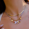 Stainless Steel And Titanium Steel Butterfly Pendant Necklace For Women Electroplated Jewelry