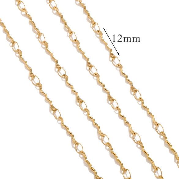 Stainless Steel And Titanium Steel Chain Accessories Electroplated 18K Gold Stick S Chain Strip Jewelry