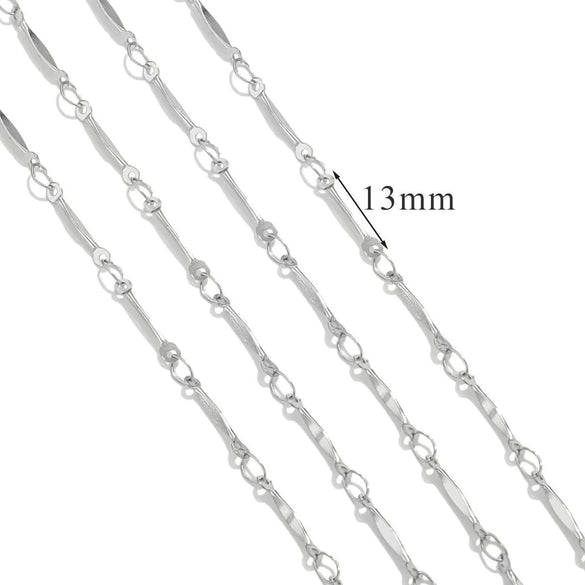 Stainless Steel And Titanium Steel Chain Accessories Electroplated 18K Gold Stick S Chain Strip Jewelry