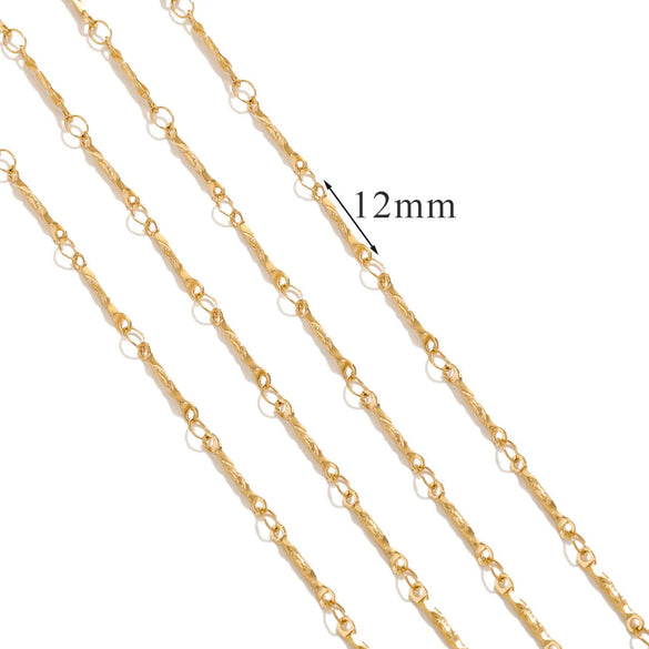 Stainless Steel And Titanium Steel Chain Accessories Electroplated 18K Gold Stick S Chain Strip Jewelry
