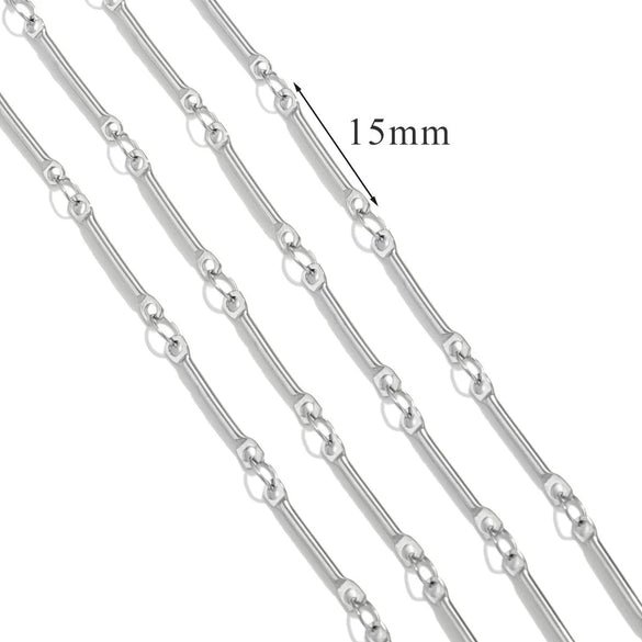 Stainless Steel And Titanium Steel Chain Accessories Electroplated 18K Gold Stick S Chain Strip Jewelry