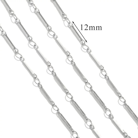 Stainless Steel And Titanium Steel Chain Accessories Electroplated 18K Gold Stick S Chain Strip Jewelry