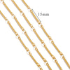 Stainless Steel And Titanium Steel Chain Accessories Electroplated 18K Gold Stick S Chain Strip Jewelry