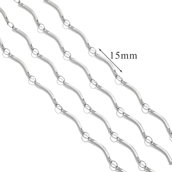 Stainless Steel And Titanium Steel Chain Accessories Electroplated 18K Gold Stick S Chain Strip Jewelry