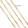 Stainless Steel And Titanium Steel Chain Accessories Electroplated 18K Gold Stick S Chain Strip Jewelry