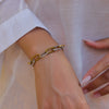 Stainless Steel And Titanium Steel Chain Set Electroplated Geometric Style For Women