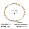 Stainless Steel And Titanium Steel Chain Set Electroplated Geometric Style For Women