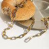 Stainless Steel And Titanium Steel Chain Set Electroplated Geometric Style For Women