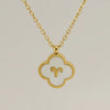 Stainless Steel And Titanium Steel Clover And Constellation Pendant Necklace For Women With Electroplating Treatment