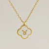 Stainless Steel And Titanium Steel Clover And Constellation Pendant Necklace For Women With Electroplating Treatment