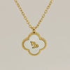 Stainless Steel And Titanium Steel Clover And Constellation Pendant Necklace For Women With Electroplating Treatment
