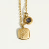 Stainless Steel And Titanium Steel Constellation Pendant Necklace With 18K Gold Electroplating