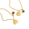 Stainless Steel And Titanium Steel Constellation Pendant Necklace With 18K Gold Electroplating