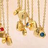Stainless Steel And Titanium Steel Constellation Pendant Necklace With 18K Gold Electroplating