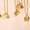 Stainless Steel And Titanium Steel Constellation Pendant Necklace With 18K Gold Electroplating