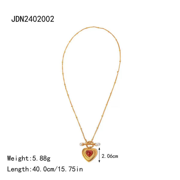 Stainless Steel And Titanium Steel Cross Geometric Pattern Electroplated Women's Necklace