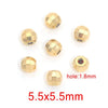 Stainless Steel And Titanium Steel Curved Beads Vacuum Gold Plated Handmade Jewelry Accessories With Hirback Pattern For Bracelet And Necklace