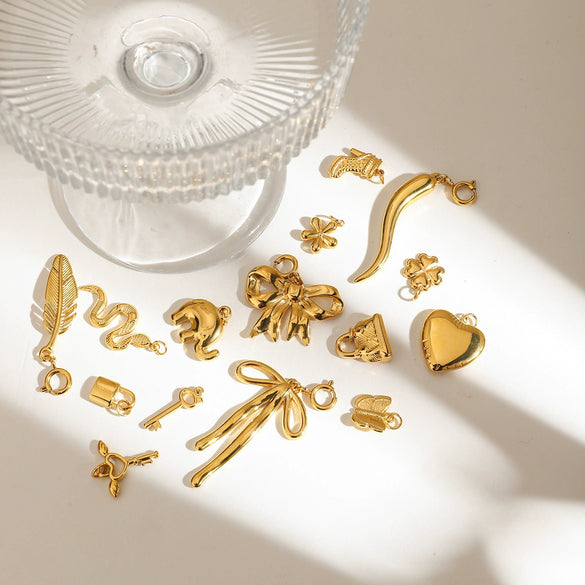 Stainless Steel And Titanium Steel Diy Pendant Jewelry Accessories With Electroplating Design