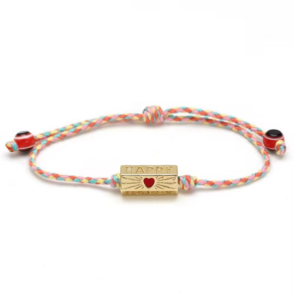Stainless Steel And Titanium Steel Dopamine Bracelet With Geometric And Heart Pattern Electroplating