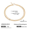 Stainless Steel And Titanium Steel Double Layer Stacked Necklace With Electroplating And Geometric Style