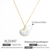 Stainless Steel And Titanium Steel Dripping Oil Pendant Necklace For Women Fashion And Minimalist Style