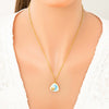 Stainless Steel And Titanium Steel Dripping Oil Pendant Necklace For Women Fashion And Minimalist Style