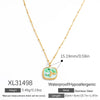 Stainless Steel And Titanium Steel Dripping Oil Pendant Necklace For Women Fashion And Minimalist Style