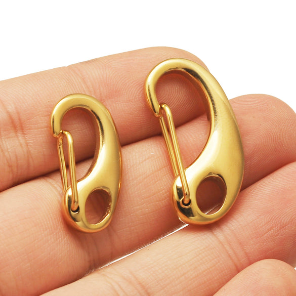 Stainless Steel And Titanium Steel Dshaped Mountaineering Buckle For Diy Jewelry Electroplated For Male Suitable For Leather Rope Necklace And Bracelet