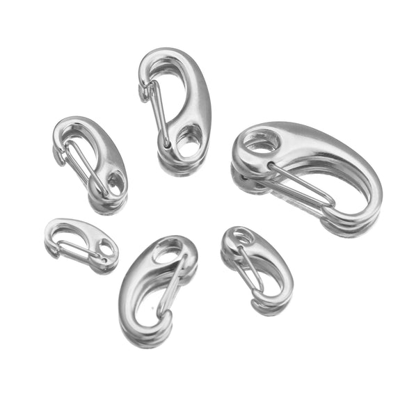 Stainless Steel And Titanium Steel Dshaped Mountaineering Buckle For Diy Jewelry Electroplated For Male Suitable For Leather Rope Necklace And Bracelet
