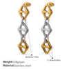316L Stainless Steel And 316L Stainless Steel Electroplated Women's Earrings Bracelet Necklace Set Hiphop Fashion
