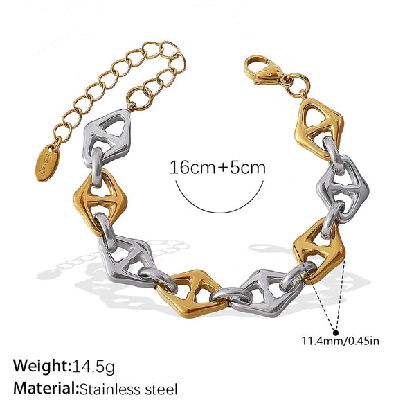 316L Stainless Steel And 316L Stainless Steel Electroplated Women's Earrings Bracelet Necklace Set Hiphop Fashion